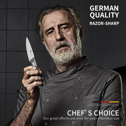 MAD SHARK Paring Knife 3.5 inch Paring Knives, Small Kitchen Knife, Ultra Sharp German Stainless Steel Vegetable Knives, Ergonomic Handle Design, Unique Gift for Men/Women