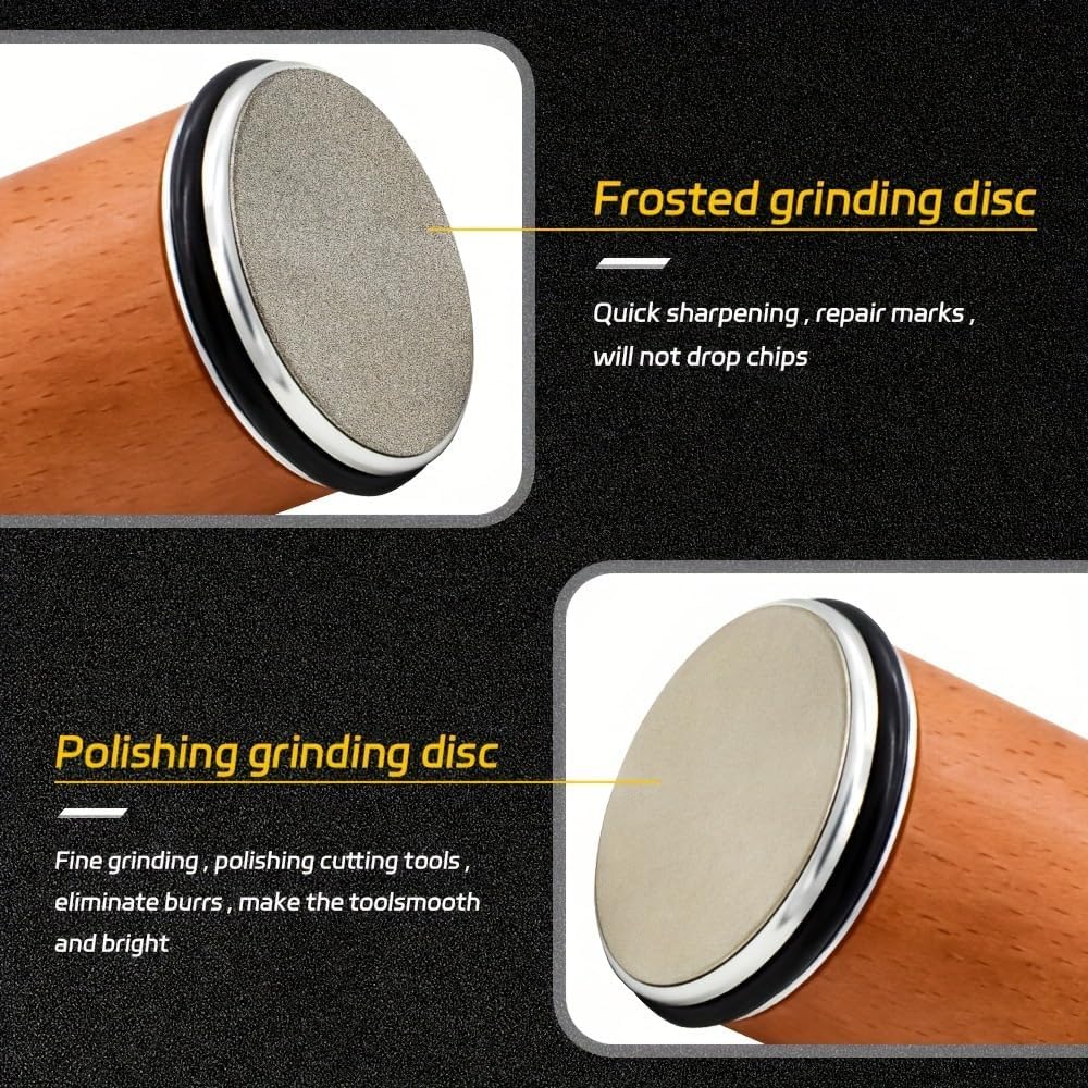 Rolling Knife Sharpener - Kitchen Knife Sharpener for Razor Sharp Edges Made in Germany - Easy Knife Sharpening Kit - Roller with Magnetic Holder with 15 & 20 Degrees