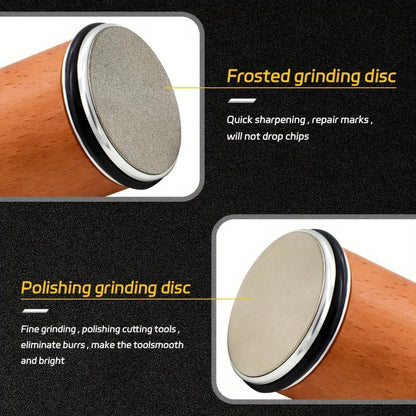 Rolling Knife Sharpener - Kitchen Knife Sharpener for Razor Sharp Edges Made in Germany - Easy Knife Sharpening Kit - Roller with Magnetic Holder with 15 & 20 Degrees
