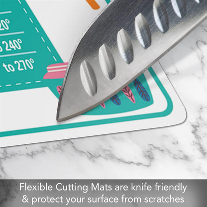 Cut N' Funnel Quick Conversion Flexible Baking Pastry Mat Made in the USA of BPA Free Food Grade Plastic Conversion Measurements for Liquids Dry Cup to Spoon