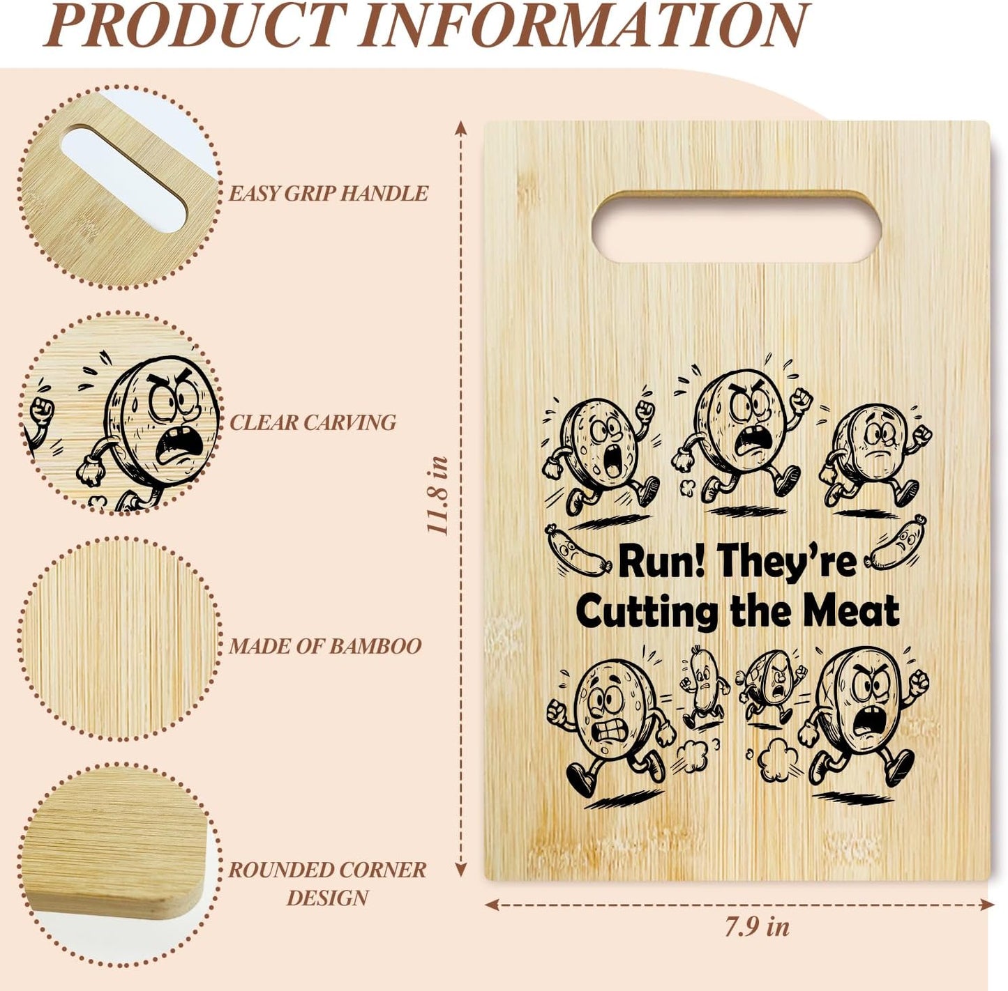 Best Dad Ever Bamboo Cutting Board, Grilling Gift For Men, Funny Charcuterie Boards for Home Kitchen Decor, Father's Day Birthday Gifts for Dad from Daughter Son -047
