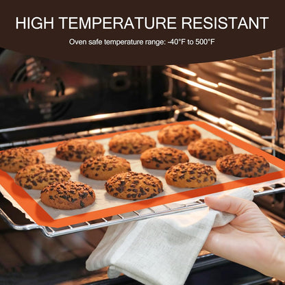 Silicone Baking Mat, 3 Pack Reusable Baking Sheet, Non-Stick ＆ Food Safe Silicone Mats for Baking for Making Cookies Macaroons Bread, Baking Supplies ＆ Accessories