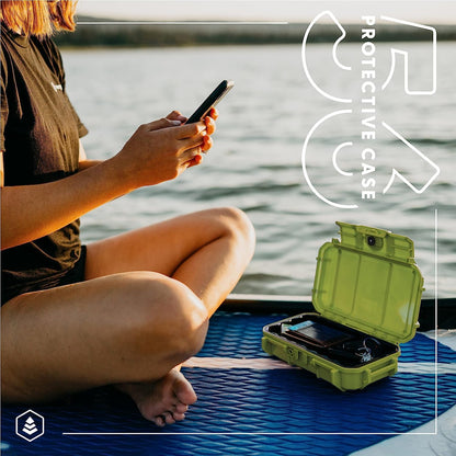 Evergreen 56 Dry Box - EDC Tough Protective Case USA Made for Organization of Cameras, Phones, Camping, Fishing, Hiking, Water Sports (Red)
