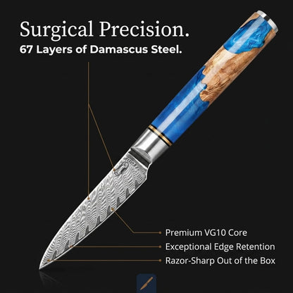 Tidal Blue - 7" Nakiri Knife - Damascus