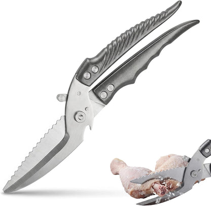 High-end heavy-duty kitchen shears, multi-functional food scissors, effortlessly cut through bones, meat, poultry, and all types of ingredients.