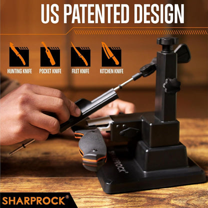 Knife Sharpener System with Precision Angle Adjustable - 7 Whetstones Tool with Ceramic and Diamond Knife Sharpening Kit | Professional Knife Sharpening Systems for Kitchen & Hunting