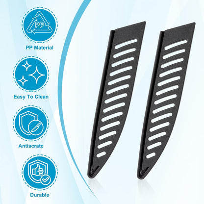 PATIKIL PP Safety Knife Cover Sleeves for 9.5" Chef Knife, 3 Pack Knives Edge Guard Blade Protector Universal Knife Sheath Portable for Kitchen, Black