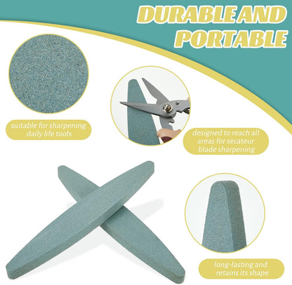 2 Pieces Garden Sharpening Stone for Garden Diamond Coated Sharpener Stone Tool, 9 x 1.47 Inches