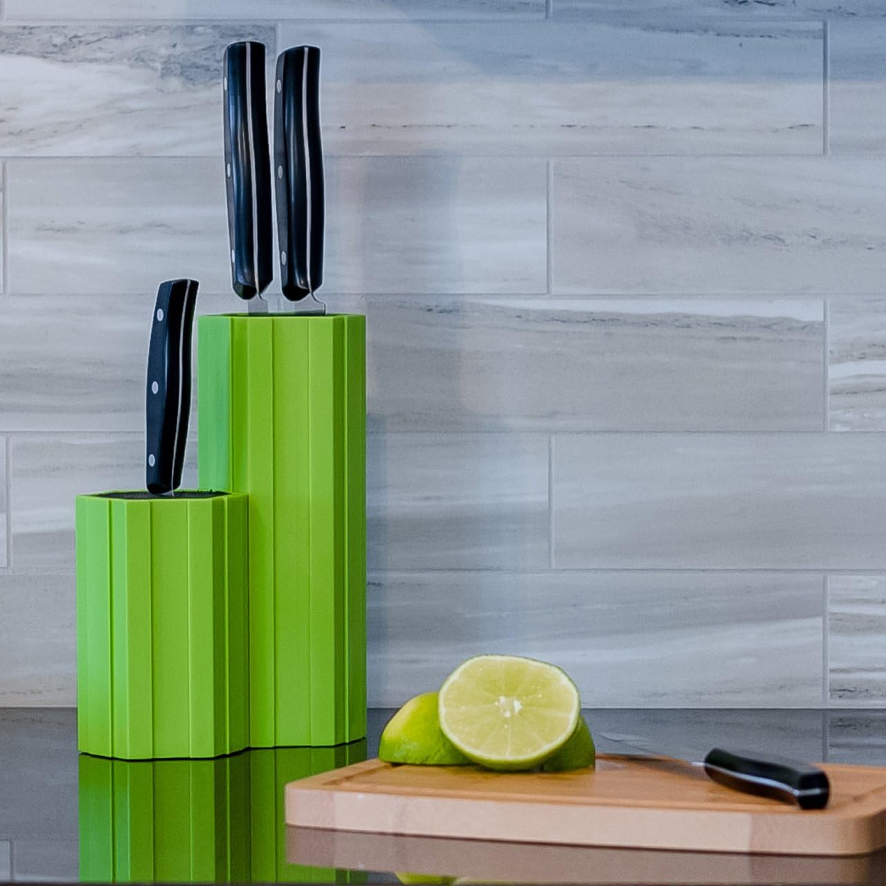 Hex-Connex Universal Knife Caddy- 5 Inch Lime Green