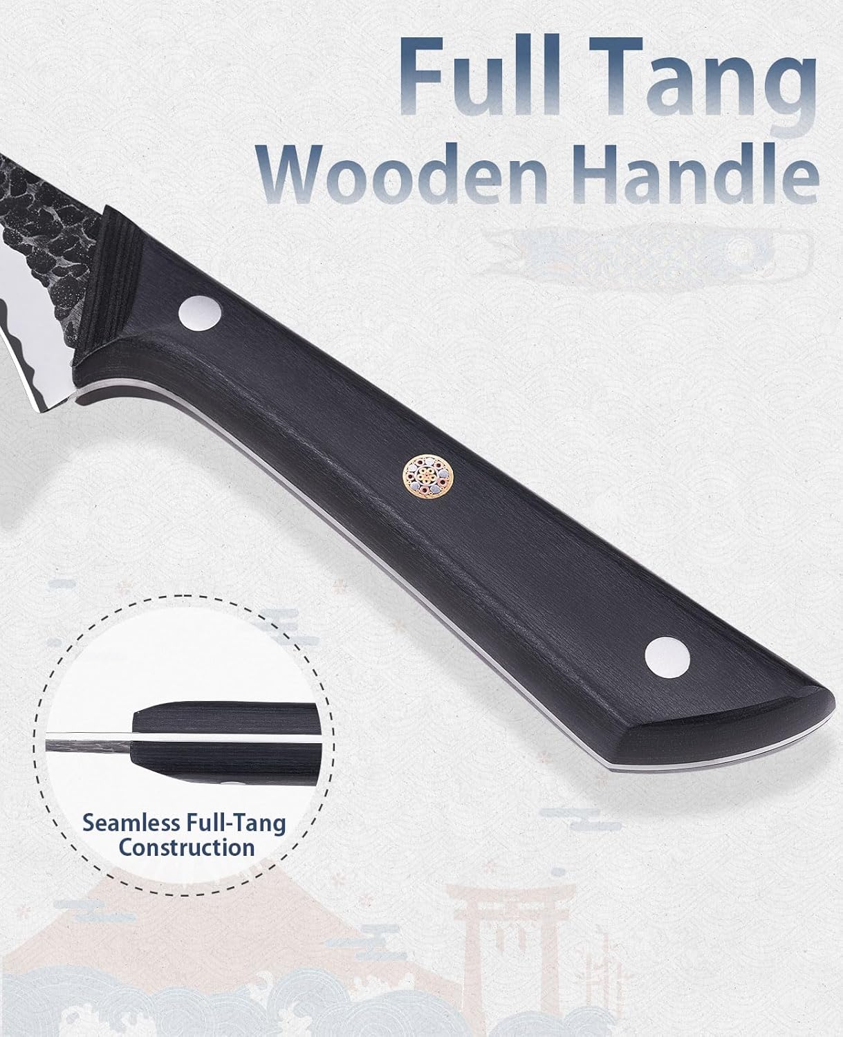 3.7 Inch Hand Forged Paring Knife, VG10 High Carbon 3-Layer Clad Steel Small Kitchen Knife, Ultra Sharp Full Tang for Peeling, Slicing & Delicate Prep, Gift Box for Men & Women