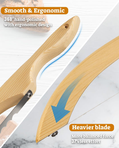 16.5” Bread slicer for Homemade Bread, Serrated Bread Knife for homemade bread with Bow Design, Premium Bread Knife, Bread Slicer, Bread Cutter for Bagels, Baguettes, Dark Brown Color