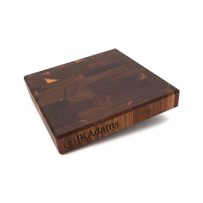 J.K. Adams Professional Series End Grain Cutting Board, Walnut, 12"x12"x2", Wood Cutting Board, Butcher Block, Wood Cutting Boards for Kitchen