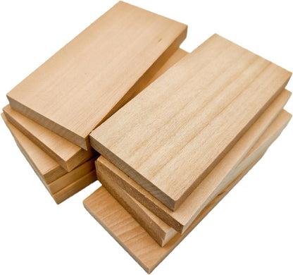 Unfinished Basswood Blocks for Crafts, Wood Craft Panels for Art, Engraving, Painting, DIY Projects, Chip Carving, Fretwork (7.87 x 3.93 x 0.78 in)