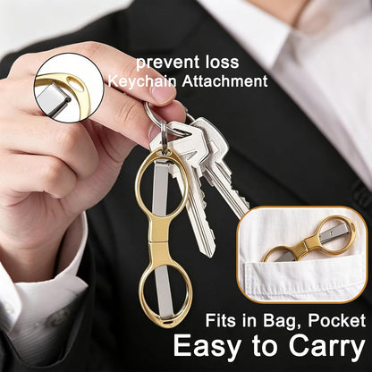 Folding Scissors, TSA Compliant & Portable, Compact, Safe Travel Scissors, Stainless Steel Retractable, 2 Pcs