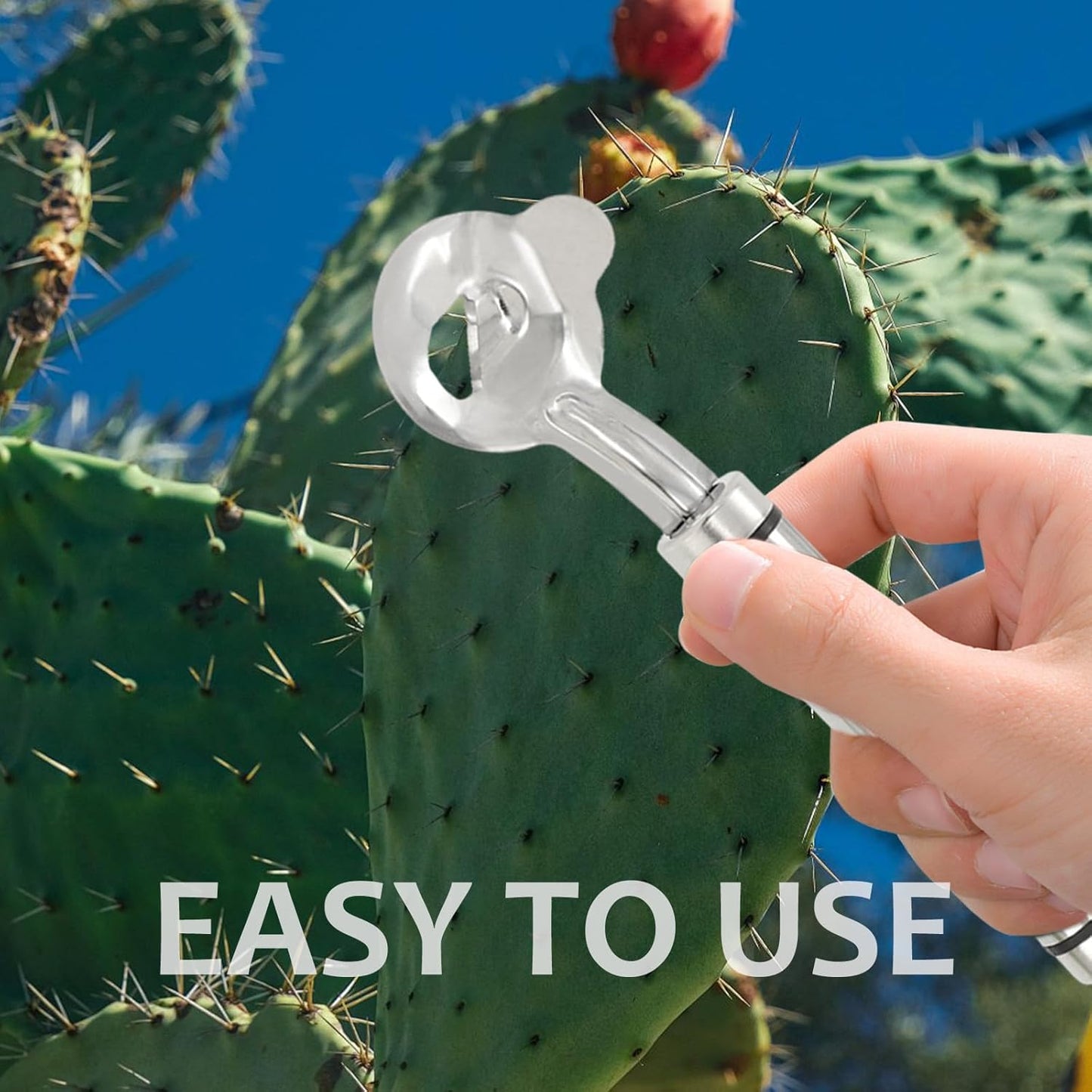 3Pcs Cactus Peeler Tools Set: Stainless Steel Cactus Peeling Knife and Cactus Peeler Spoon - Pelador de Nopales, Sliced Noodle, Vegetable Paring Cutter Featuring for Efficient Kitchen Cooking Gadgets