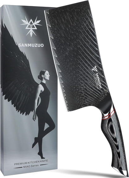 3.5 Inch Paring Knife - Fruit and Vegetable Peeling Knives, Black Damascus Steel with Ergonomic Handle - MIAO Series