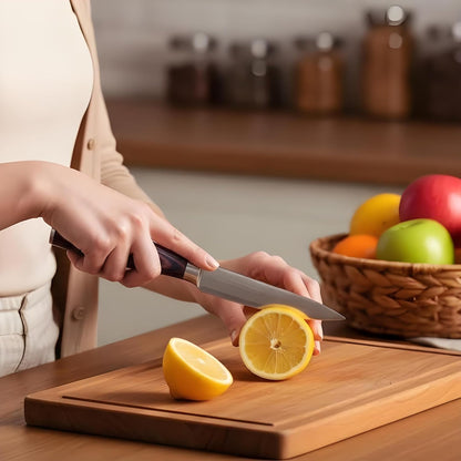 3 Pieces Knife Set, High Carbon Stainless Steel Professional Kitchen Knife Set, Ultra Sharp Chef Knives Sets with Ergonomic Wooden Handle