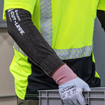 Majestic Glove Cut-Less Korplex Cut Resistant Sleeves w/Thumb Hole, Provide Arm and Wrist Protection