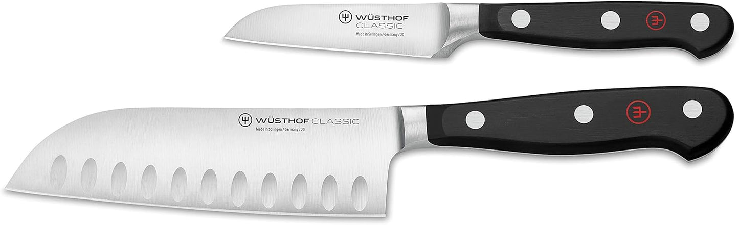 WÜSTHOF Classic 2-Piece Asian Knife Set, Black