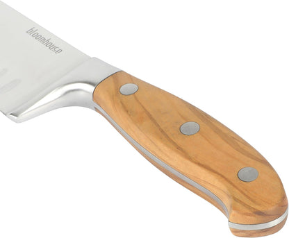 Bloomhouse - Two Time Oprah's Favorite Things Winner - 5" Utility Boning Kitchen Knife German Stainless Steel Blade w/Forged Italian Olive Wood Handle Full Tang for Meat Poultry & Precision Cutting