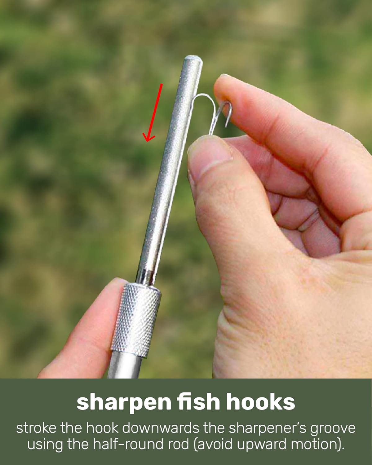 Wamery Serrated Knife Sharpener 2 Pack - Retractable Diamond Rod Pocket Sharpener for Serrated & Straight Blades - Multifunctional Sharpening Tool for Outdoor Kitchen Fishing Hunting (Silver & Black)