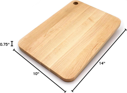 JK Adams Williston Small Prep Cutting Board, Thick Maple Wood Cutting Boards For Kitchen - 12" x 8" x .75"