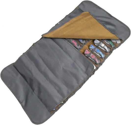 Defender 34" Knife Holder Mesh Pockets Canvas Knives Roll Storage Bag 36pc Max