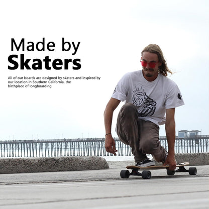 Magneto Longboards Bamboo Longboards for Cruising, Carving, Free-Style, Downhill and Dancing (Bamboo Drop & Fiberglass Through Longboard)