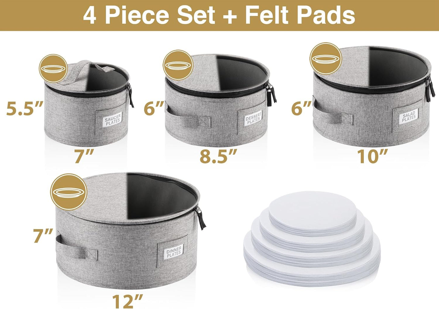 Flatware Storage Case with 5 Adjustable Compartments - Tableware Utensil Chest with Carrying Handles - Protects and Organizes Cutlery and Silverware - Hard Shell and Stackable