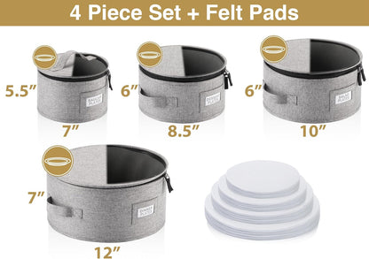 Flatware Storage Case with 5 Adjustable Compartments - Tableware Utensil Chest with Carrying Handles - Protects and Organizes Cutlery and Silverware - Hard Shell and Stackable