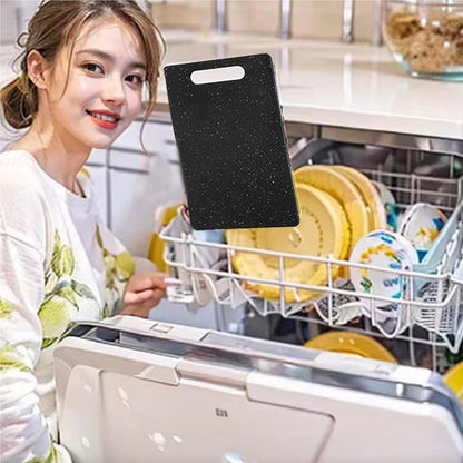 2 Pcs Cutting Board for Kitchen Small Mini Plastic Granite Color Cutting Board Dishwasher Safe Cutting Boards for Food Prep, Fruits, Vegetables with Easy Grip (6" x 10",White)