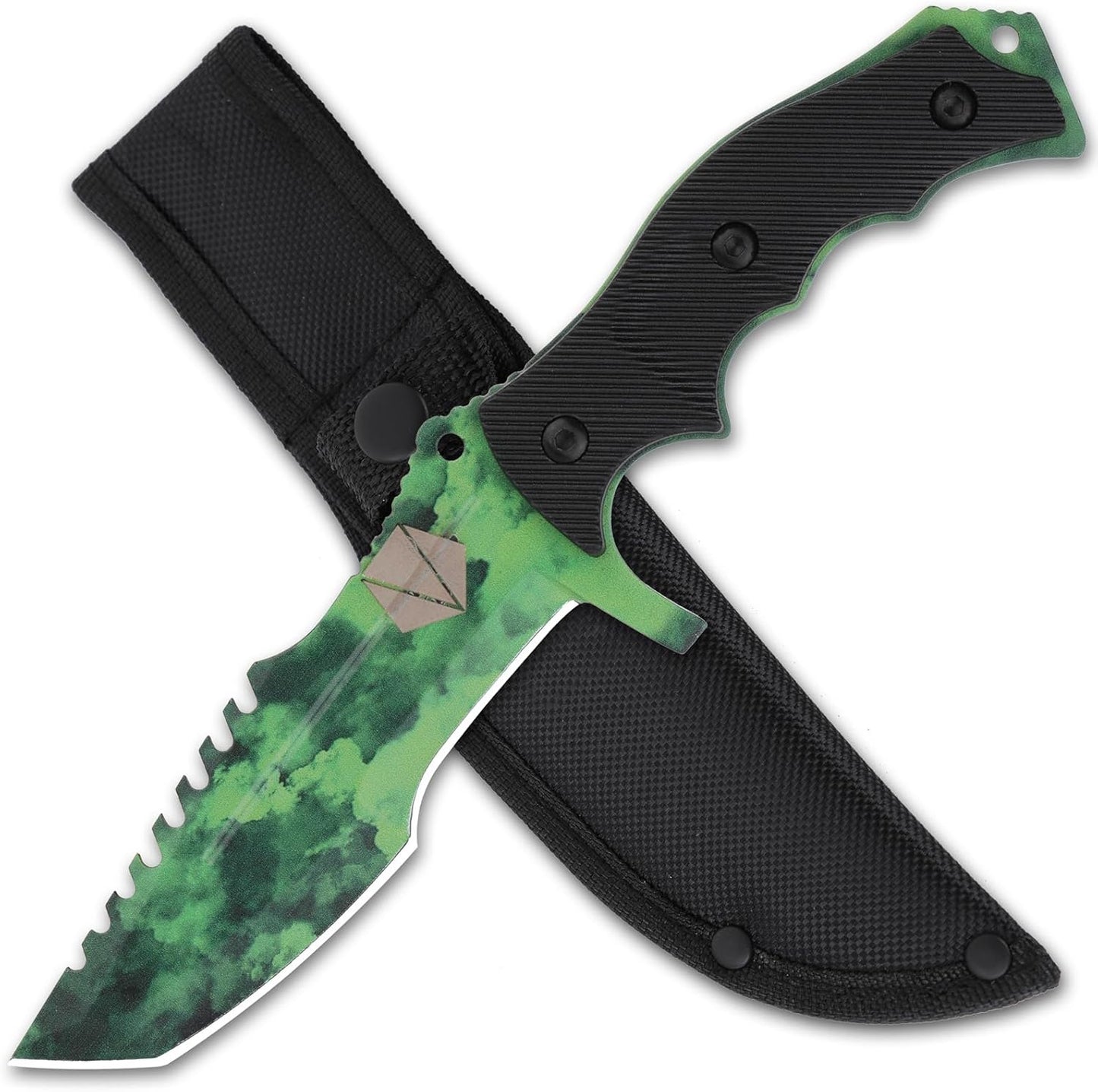 REAT Fixed Blade Knife with Sheath, 4.1" 440C Steel Blade with Full Tang Design,Ergonomic ABS Plastic Handle, EDC Sharp Hunting Knife,Tactical Knife for Camping,Survival,Bushcraft,Hiking
