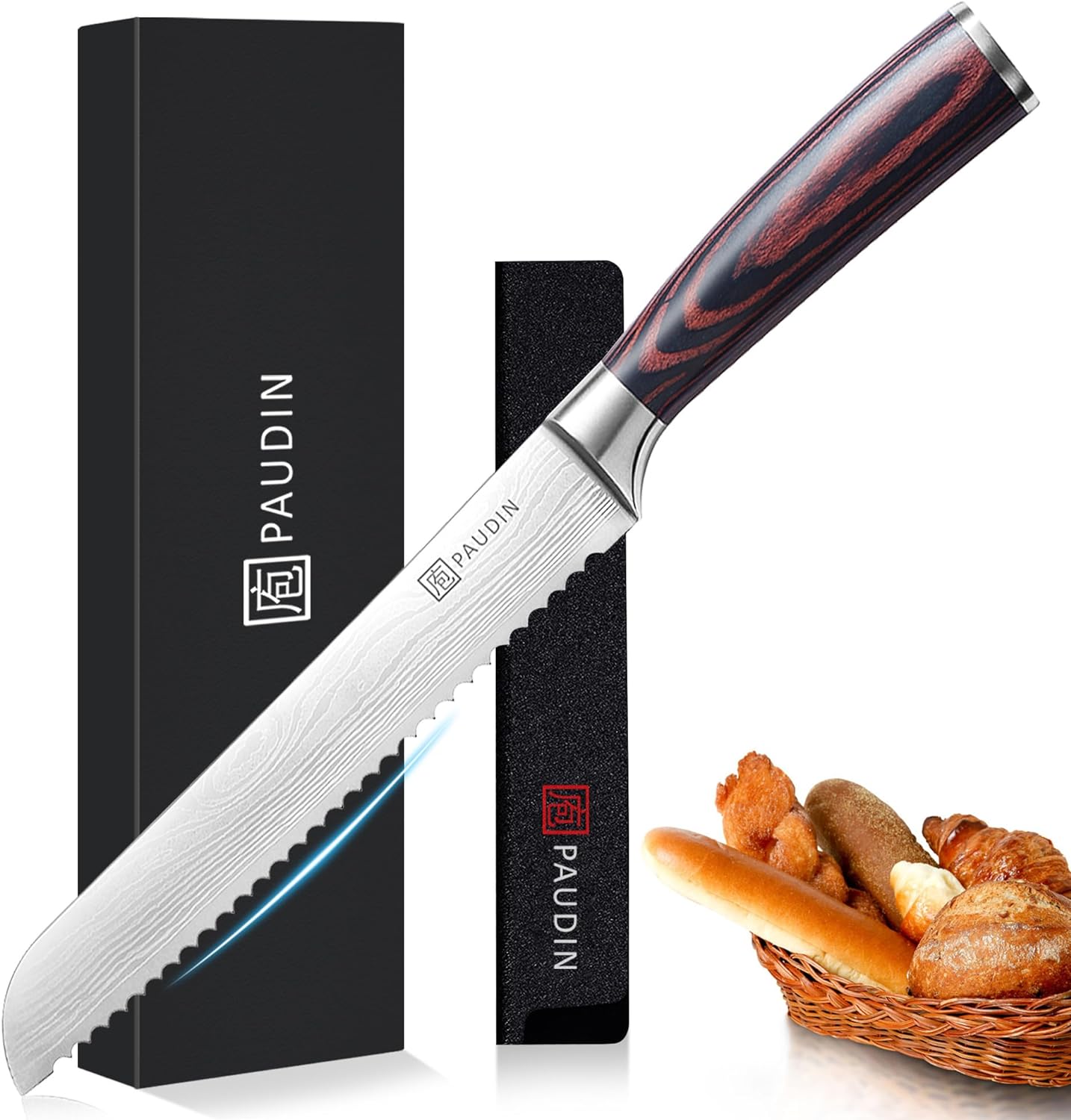PAUDIN Boning Knife 6 Inch, Super Sharp Fillet Knife, German High Carbon Stainless Steel Deboning Knives, Professional Boning Knives for Meat Poultry Chicken, Pakkawood Handle with Gift Box