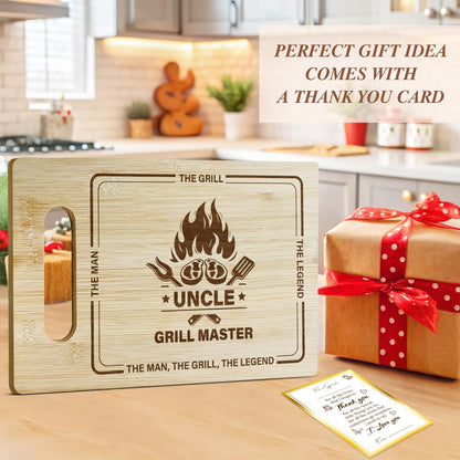 Best Dad Ever Bamboo Cutting Board, Grilling Gift For Men, Funny Charcuterie Boards for Home Kitchen Decor, Father's Day Birthday Gifts for Dad from Daughter Son -047