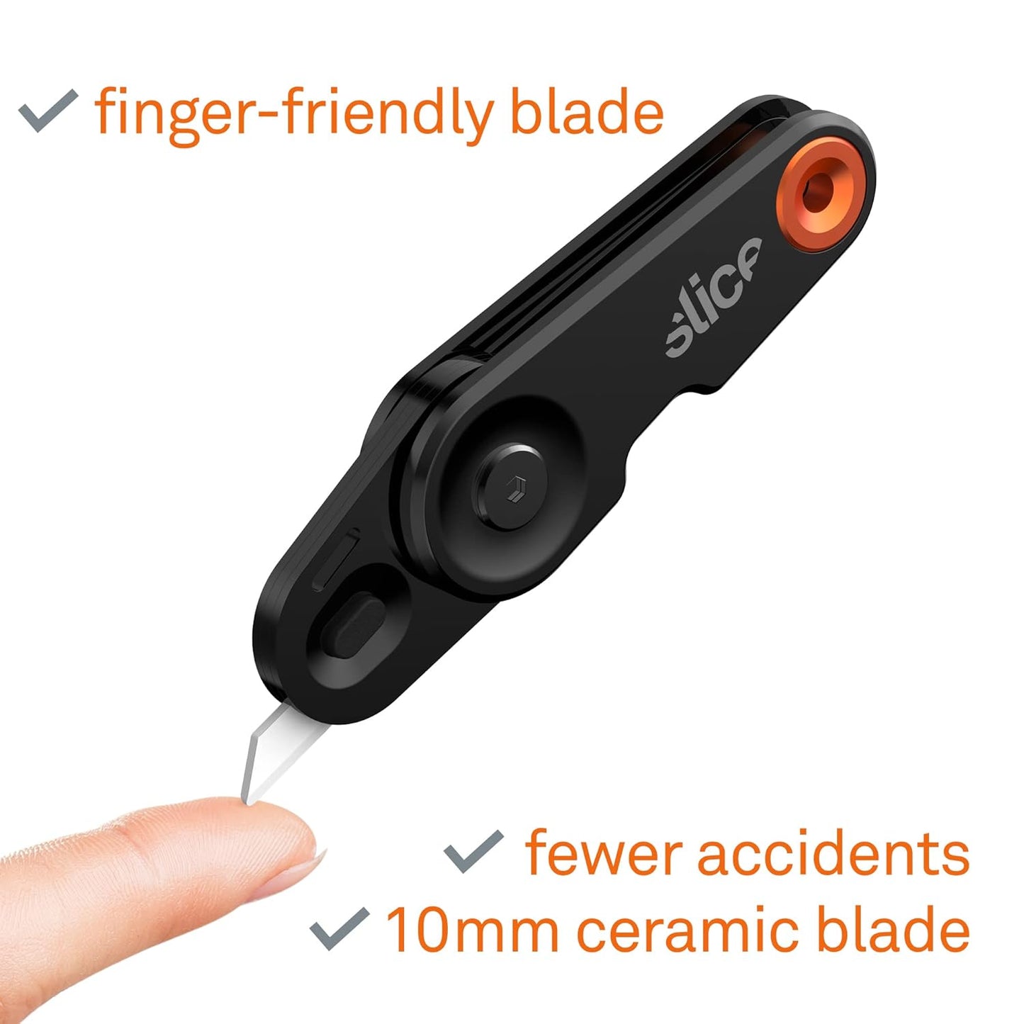 Slice Everyday Carry (EDC) Folding Knife | Heavy Duty Utility Knife | Modern Pocket Knife | Safe Ceramic Blade Lasting 11x Longer Than Metal | Compact and Convenient Box Cutter | 1 Pack