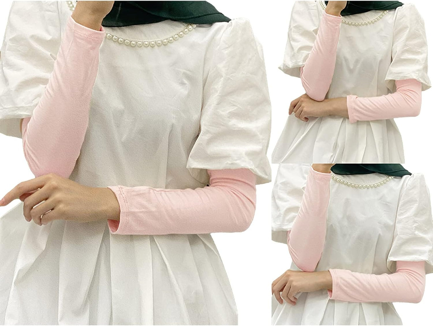 amokk Long Arm Sleeves for Women Cooling UV Sun Protection Sleeves to Cover Arms Gardening Sleeves
