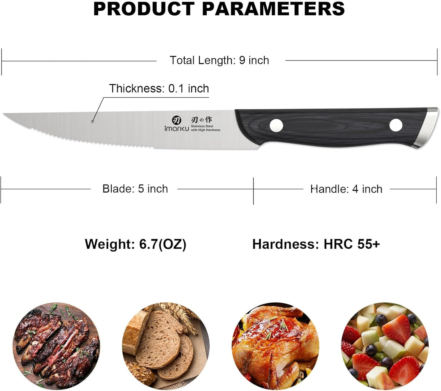 imarku Bread Knife 10 Inch: Japanese High Carbon Stainless Steel Professional Grade Serrated Bread Knife, Razor Sharp Edge Cake Knife for Homemade Bread/Bagels/Cake