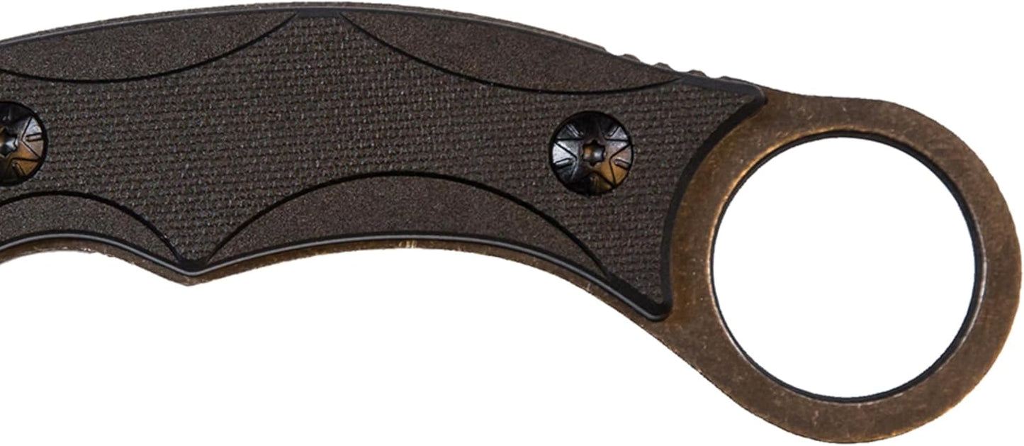 Smith & Wesson SW995 8.5in High Carbon S.S. Full Tang Karambit Knife with a 3.75in Clip Point Blade and Nylon Handle for Outdoor, Tactical, Survival and EDC