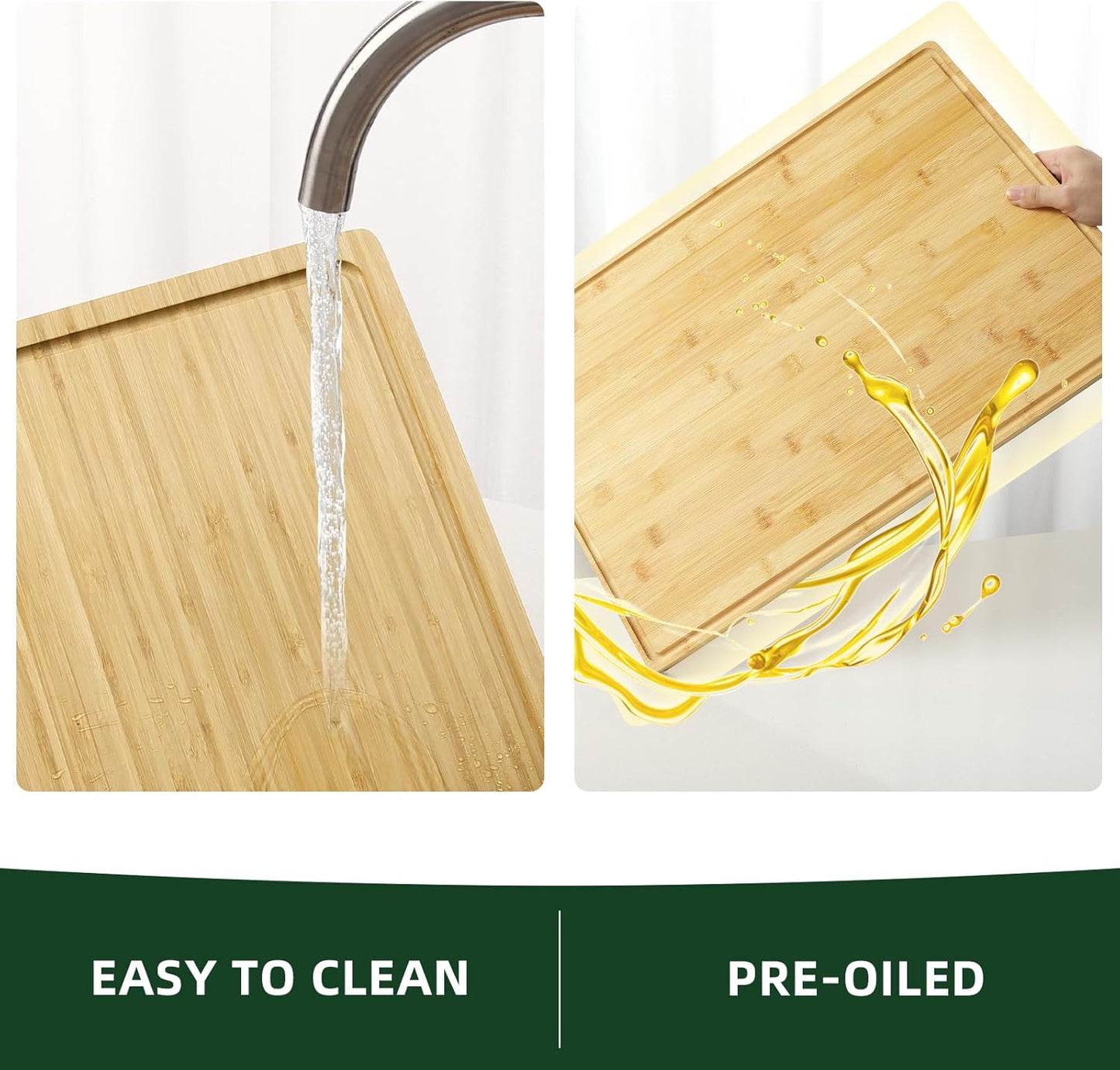 30 x 20 Inch Extra Large Wood Stove Top Cover Chopping Board, Bamboo Kitchen Cutting Board for BBQ, Turkey Carving Board, Large Charcuterie Boards for Party, Over the Sink Cutting Board