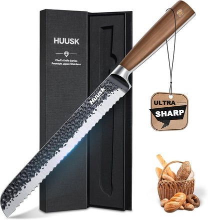 Huusk Kitchen Utility Knife 5.5" Paring Knife Ultra Sharp High Carbon Steel Tomato Knives Japan Chef Knife Multipurpose Kitchen Knife for Fruit and Vegetable with Premium Present Box