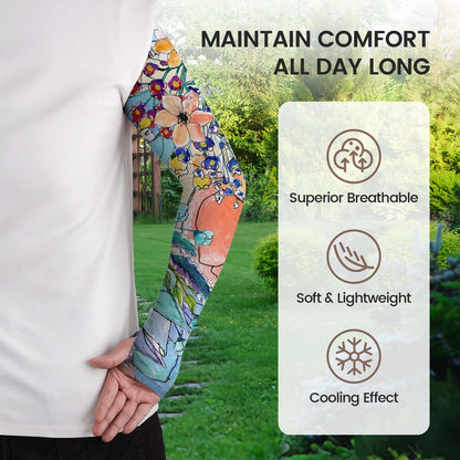 YPHCDO Gardening Sleeves Farm Sun Protection Arm Cooling Sleeves Thorn Proof Garden for Women Men with Thumb Hole
