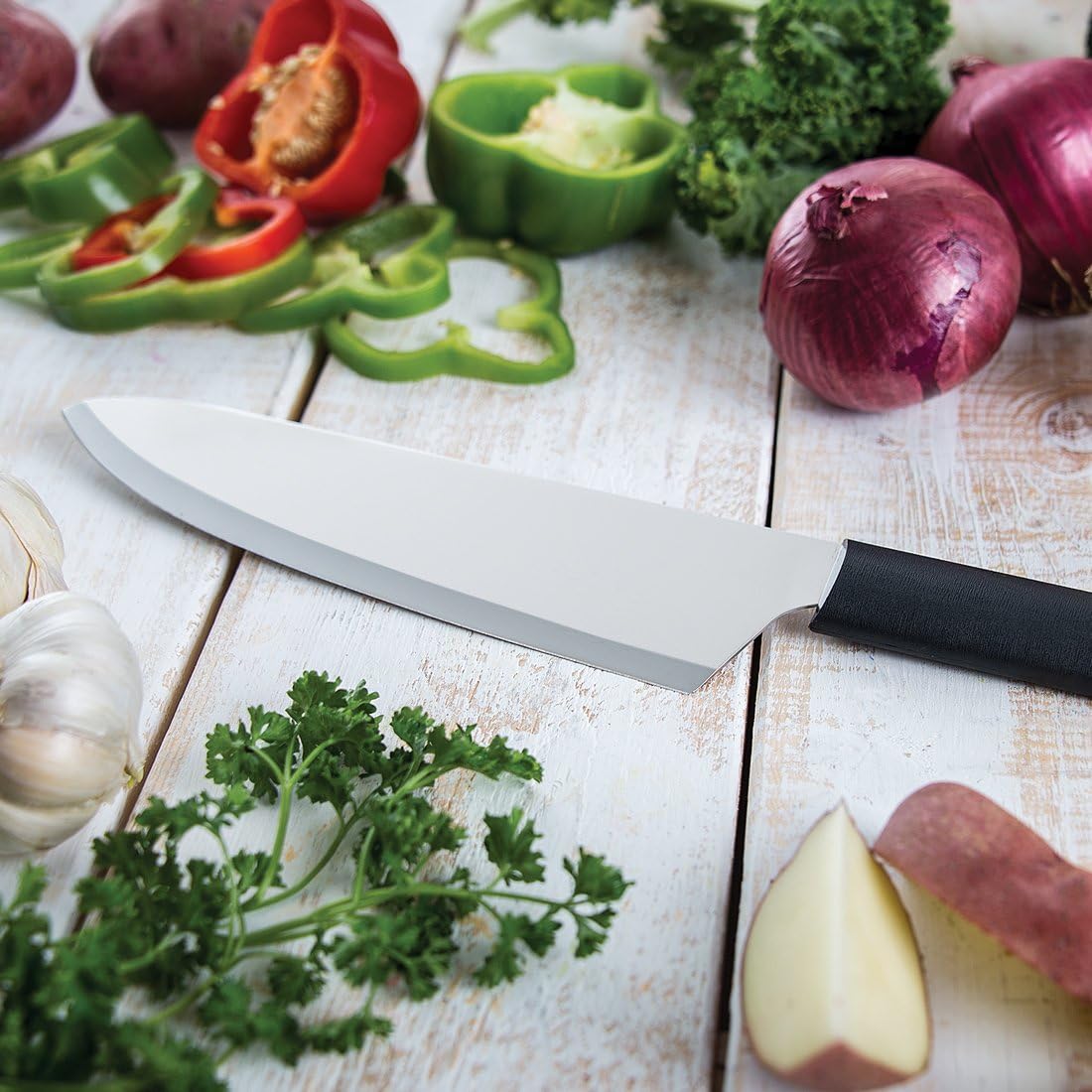 Rada Cutlery Chef Select Gift Set (G257), 3-Piece Knife Set, Stainless Steel Blades, Black Handle