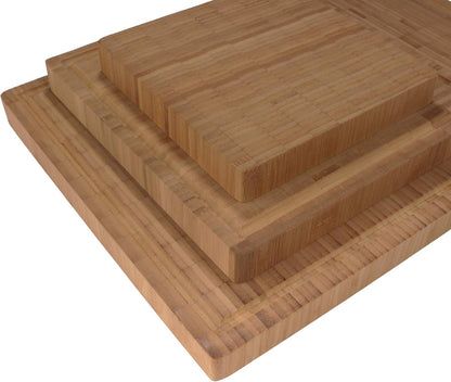 BambooMN Premium Bamboo End Grain Kitchen Cutting Board Flat - 7" x 7" x 1" - 1 Piece