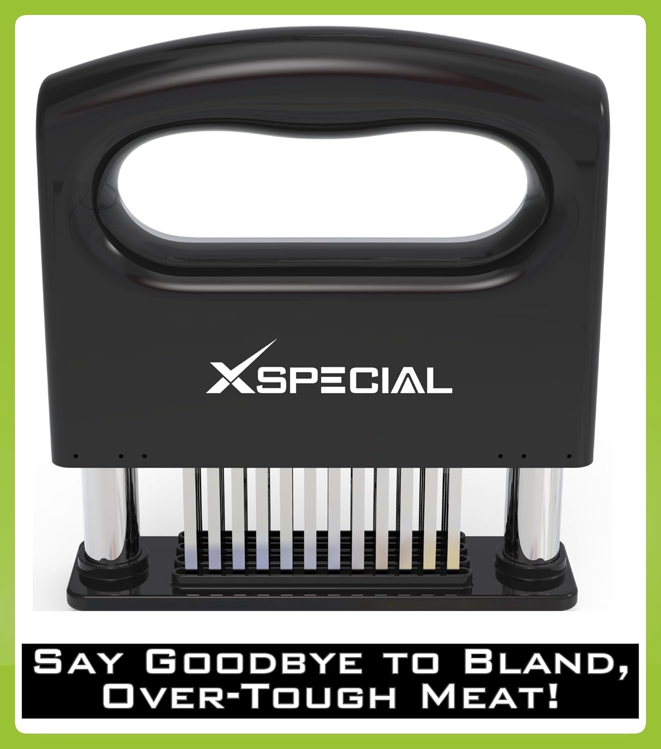 XSpecial Meat Tenderizer Tool 48 Blades Stainless Steel - Kitchen Cooking Gadgets Tools with Ultra Sharp Needle That Makes Steak & Chicken Tender - No More Hammer, Meat Pounder Or Mallet