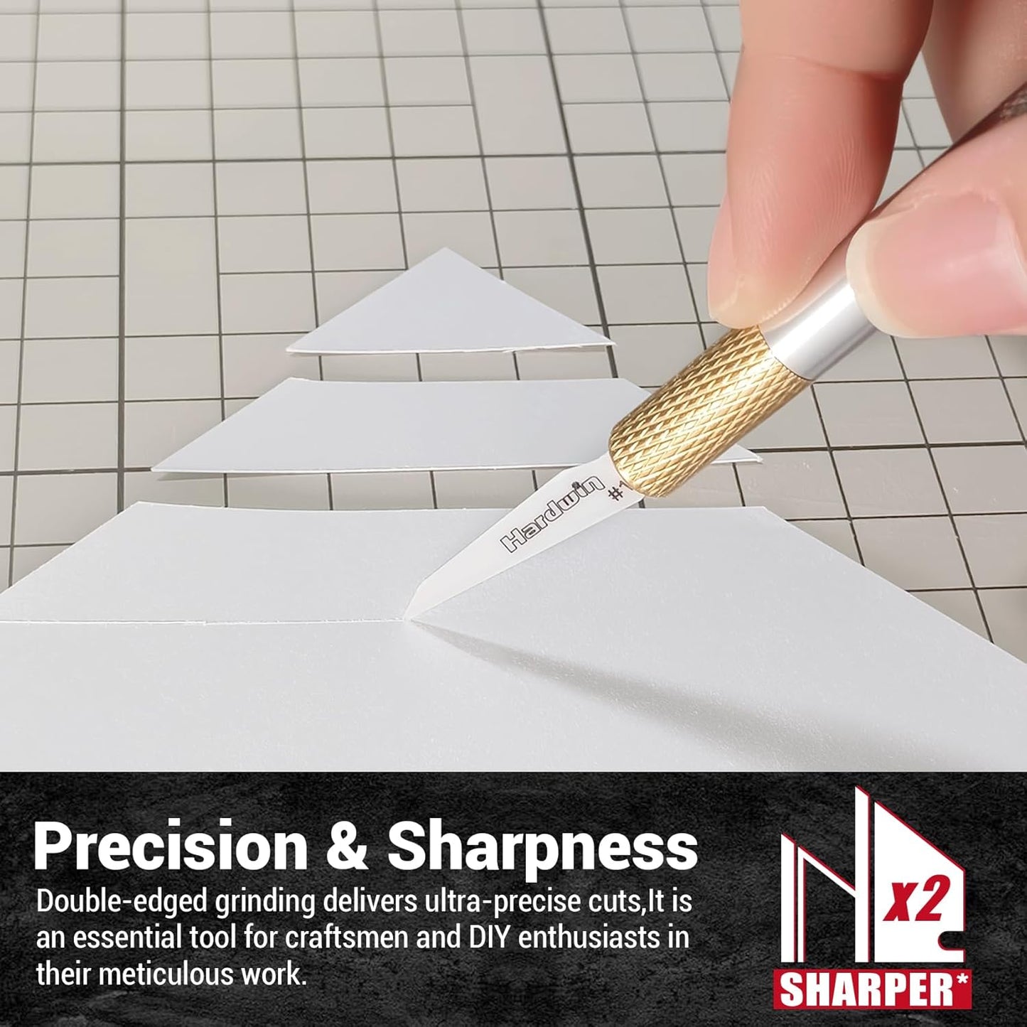 10-Pack Ceramic Craft Blades #11 - Ultra Sharp Rustproof Knife Blades Compatible with X-Acto - For DIY/Leather/Foam Board/Thin Plastic/Paper - More Durable Than Steel Blades