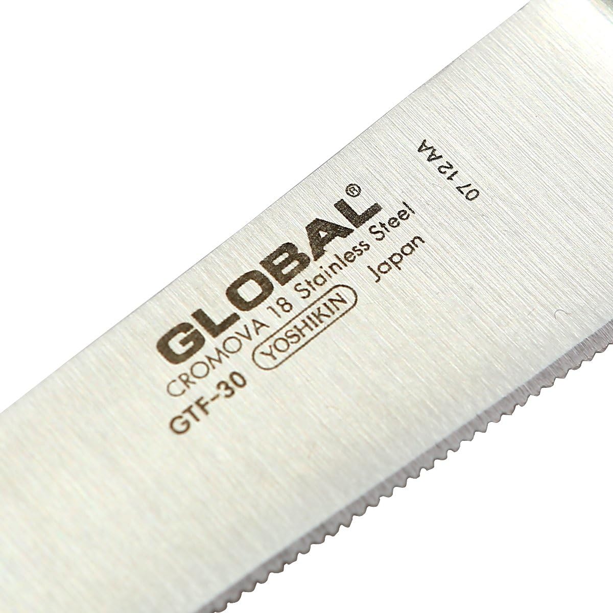 Global 3 inch Pronged Cheese Knife - Fork Tipped Spear, Narrow Blade, Lightweight Japanese Stainless Steel, Razor Sharp Edge, Made in Japan, GTF-30