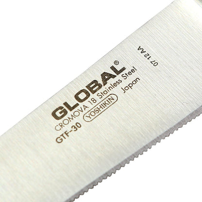 Global 3 inch Pronged Cheese Knife - Fork Tipped Spear, Narrow Blade, Lightweight Japanese Stainless Steel, Razor Sharp Edge, Made in Japan, GTF-30