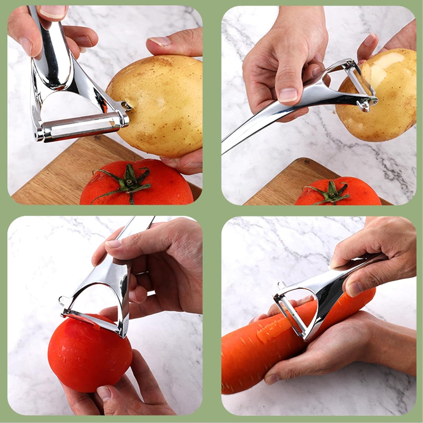 Multifunctional Vegetable Peeler with Stainless Steel Blade and Bottle Opener - Ideal for Veggie Potato Carrot and Apple Peeling