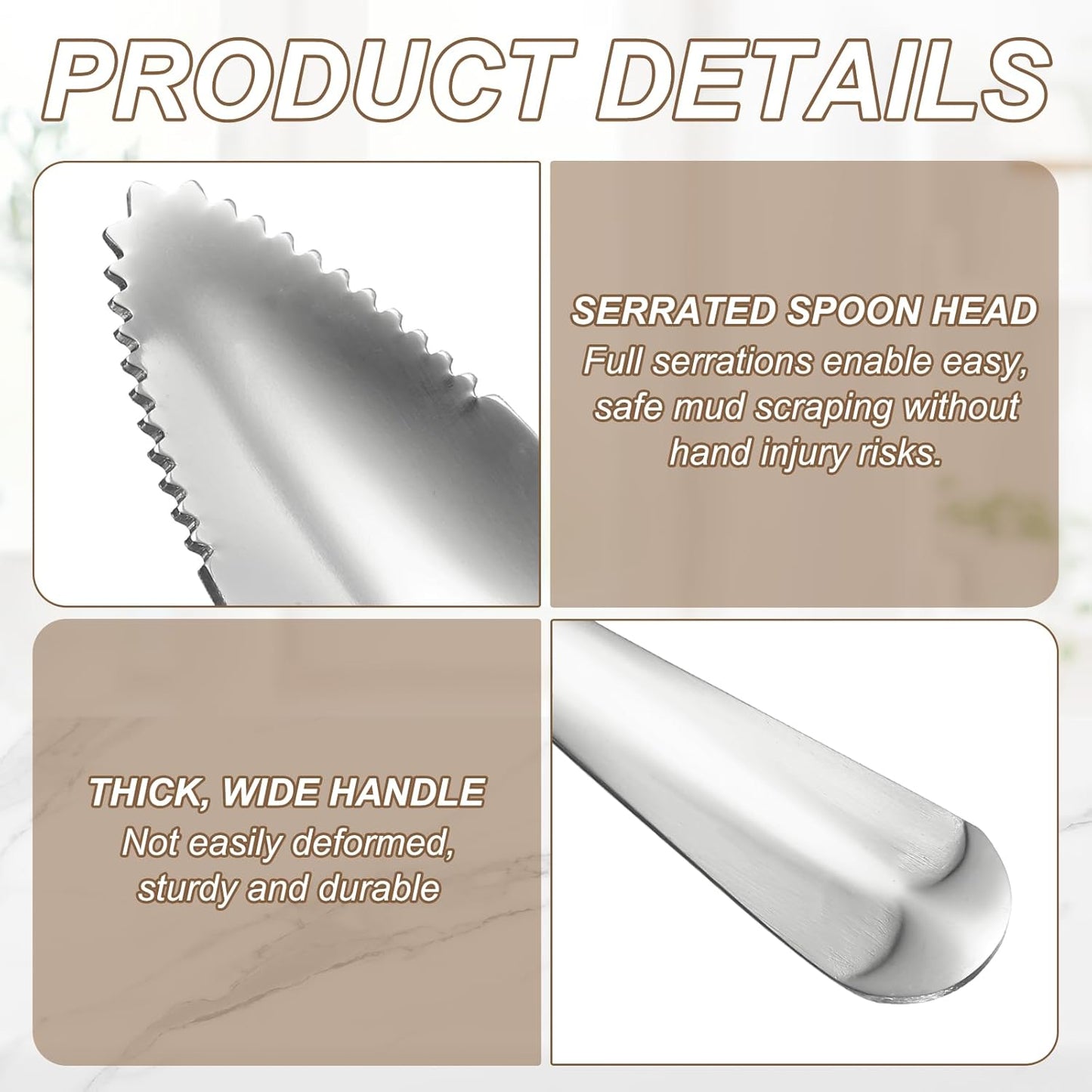 uxcell 4Pcs Grapefruit Spoons, Stainless Steel Fruit Utensils Spoon with Serrated Edge Thick Gauge Handle Grapefruit Knife Tool Mirror Finish for Citrus Melon Dessert, Purple