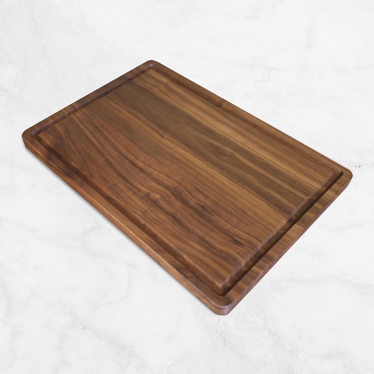 Casual Home Delice Rectangle Juice Drip Groove Cutting Board 15.5"Wx11"Dx0.75"H, Walnut